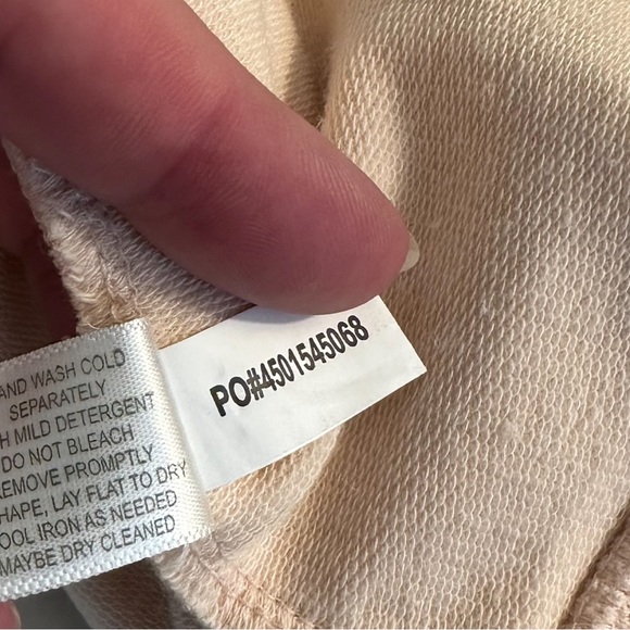 BOSTON PROPER Cold Shoulder Sweatshirt Cardigan Jacket Blouse Pink Chain Ruffle - Picture 11 of 12